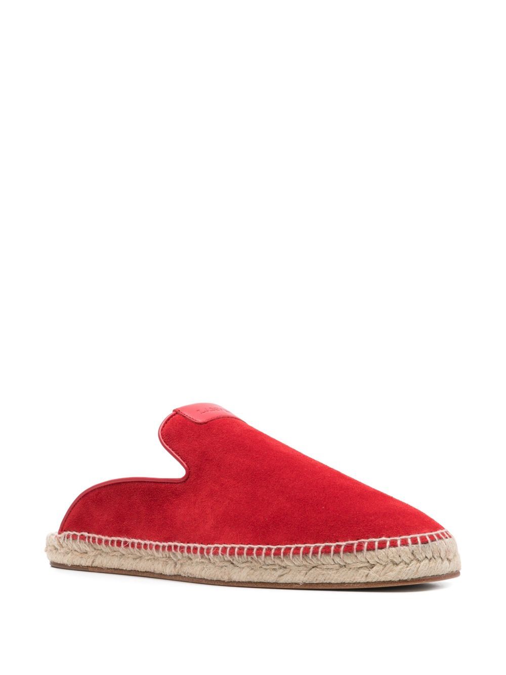 Lanvin Red Dorma Leather Espadrille Loafers In Red