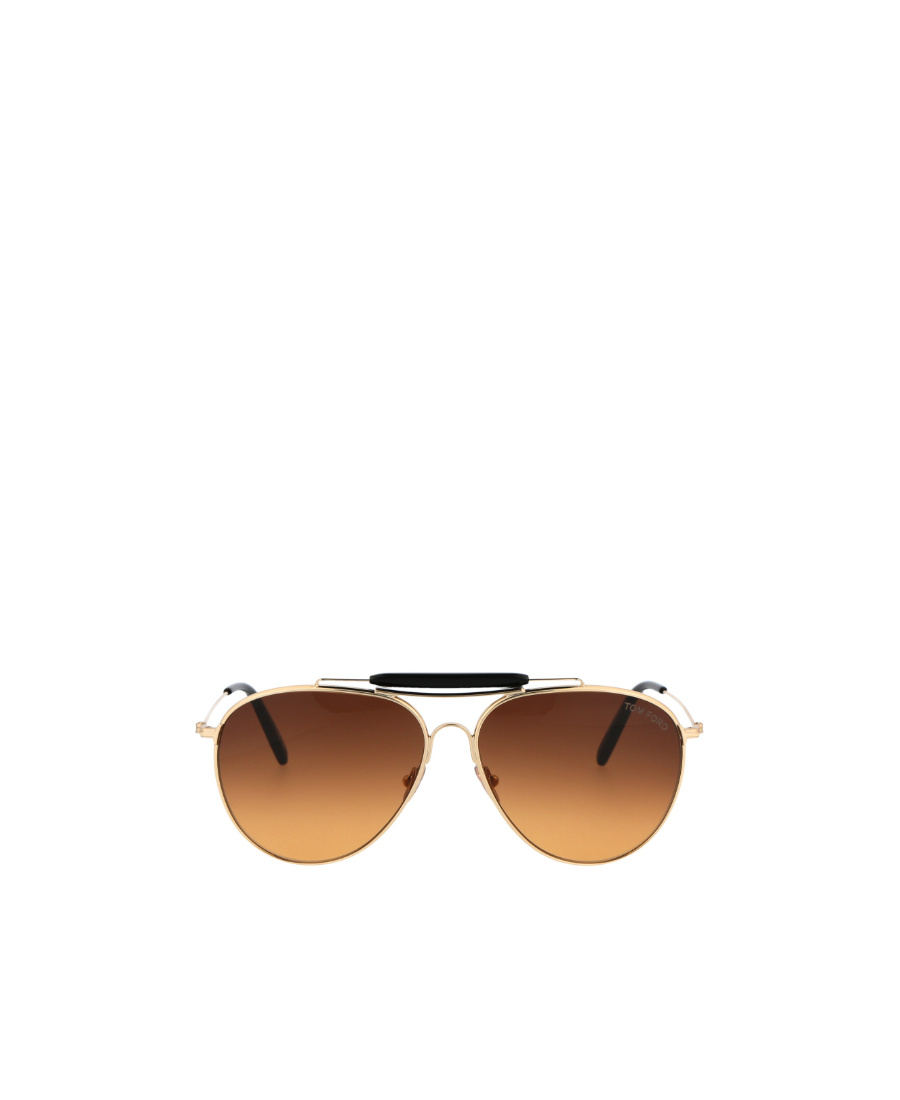 Tom Ford Tinted Pilot-frame Sunglasses In Brown
