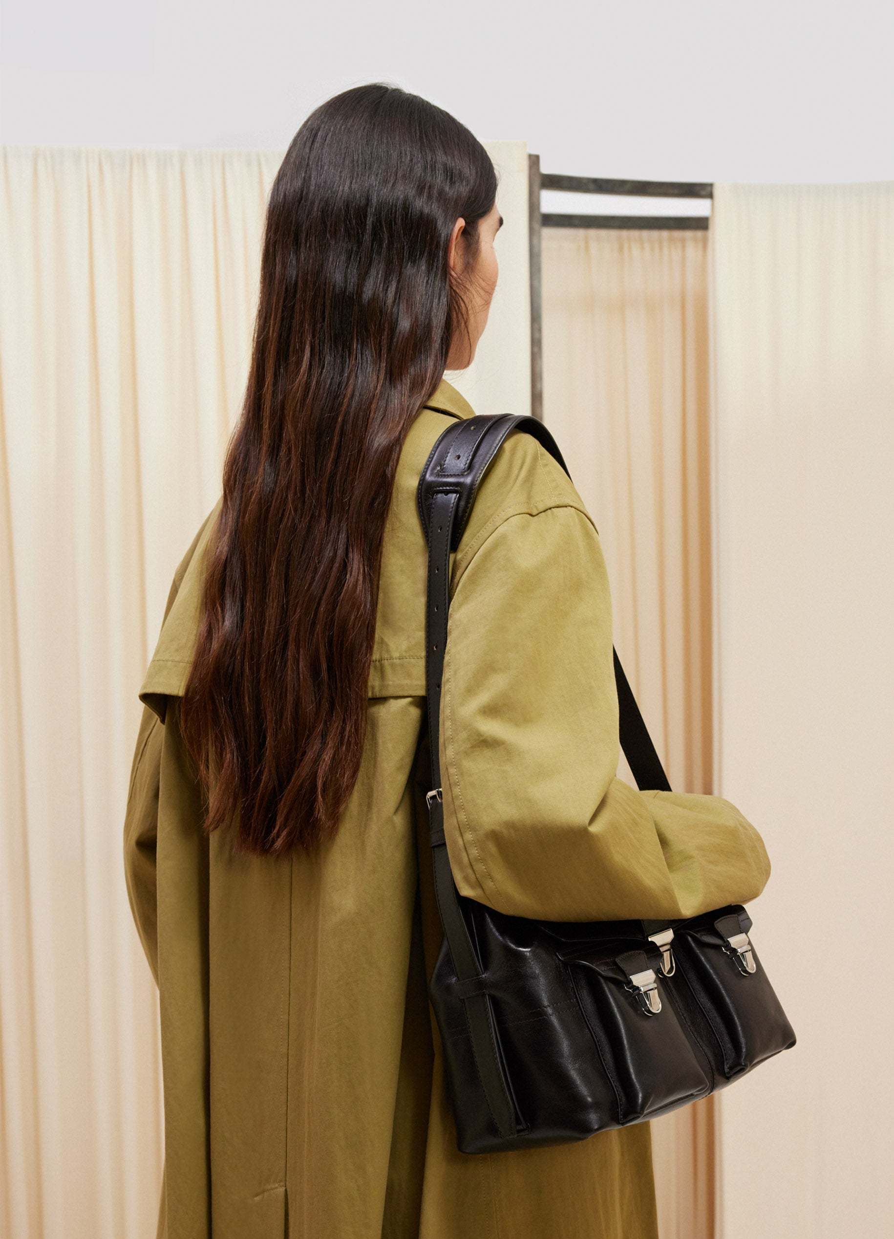 Lemaire Medium Shoulder Bag In Brown