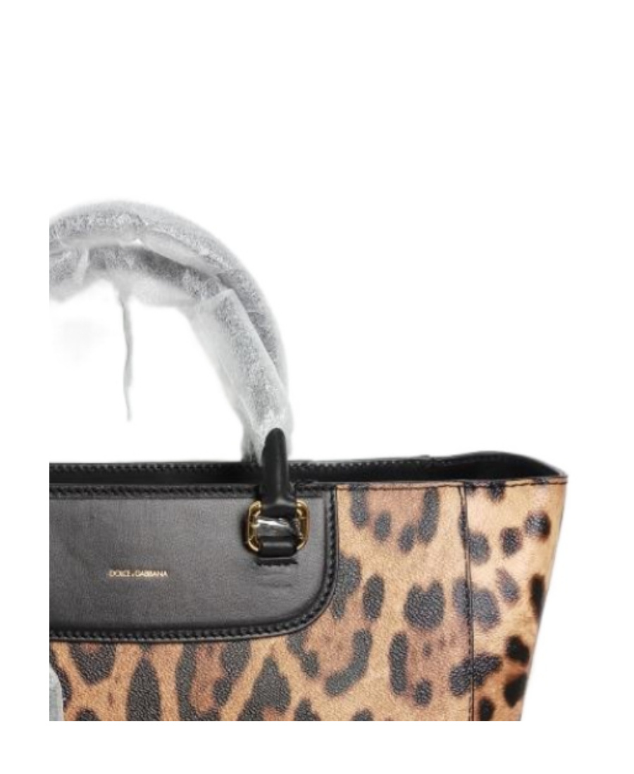 Dolce & Gabbana Leopard Print Handbag In Multicolor
