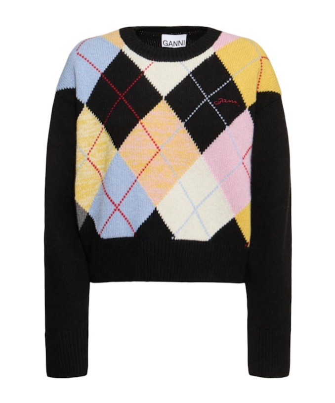Ganni Checkered Sweater