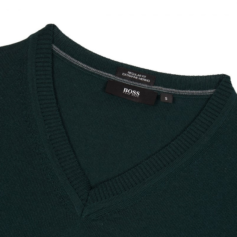 Hugo Boss V-collar T-shirt In Black