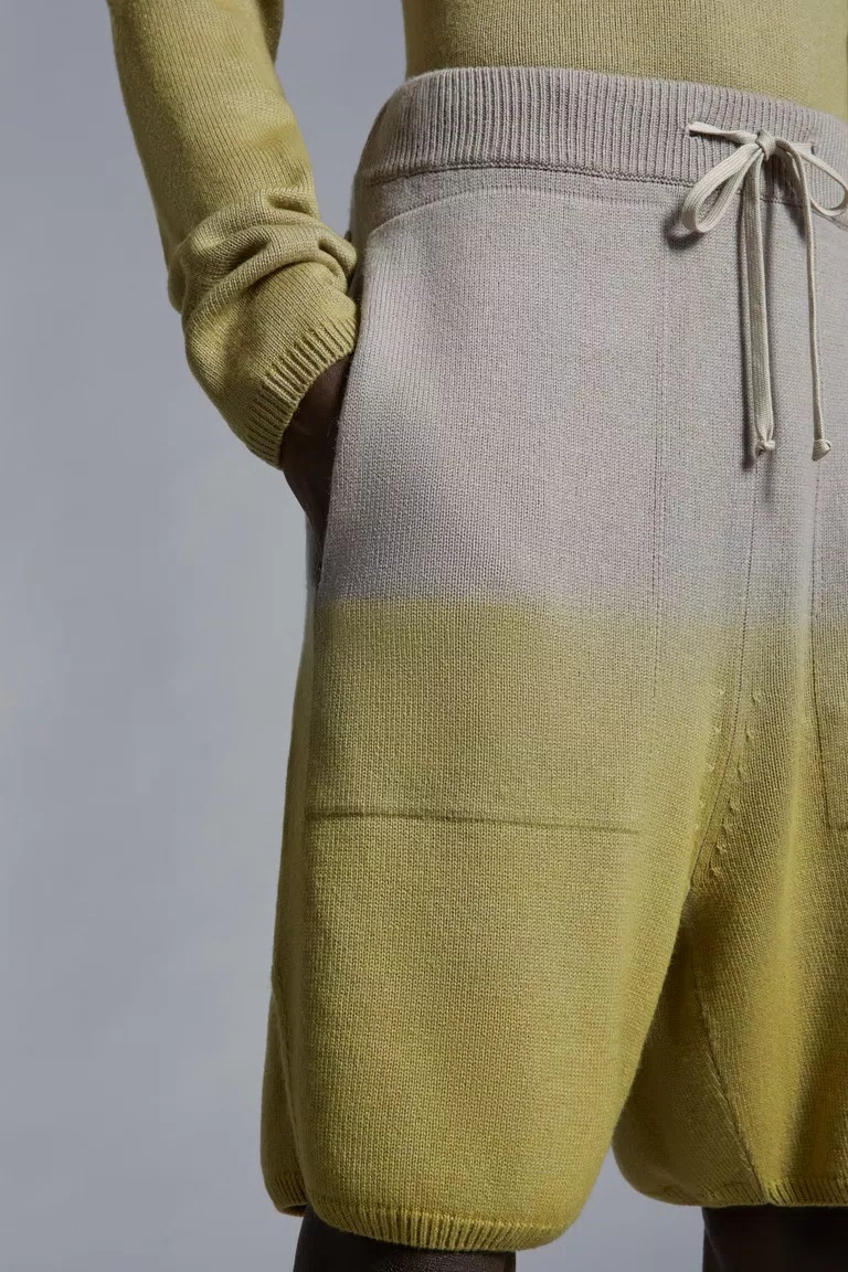 Moncler X Rick Owens X Rick Owens Knitted Shorts In Gray