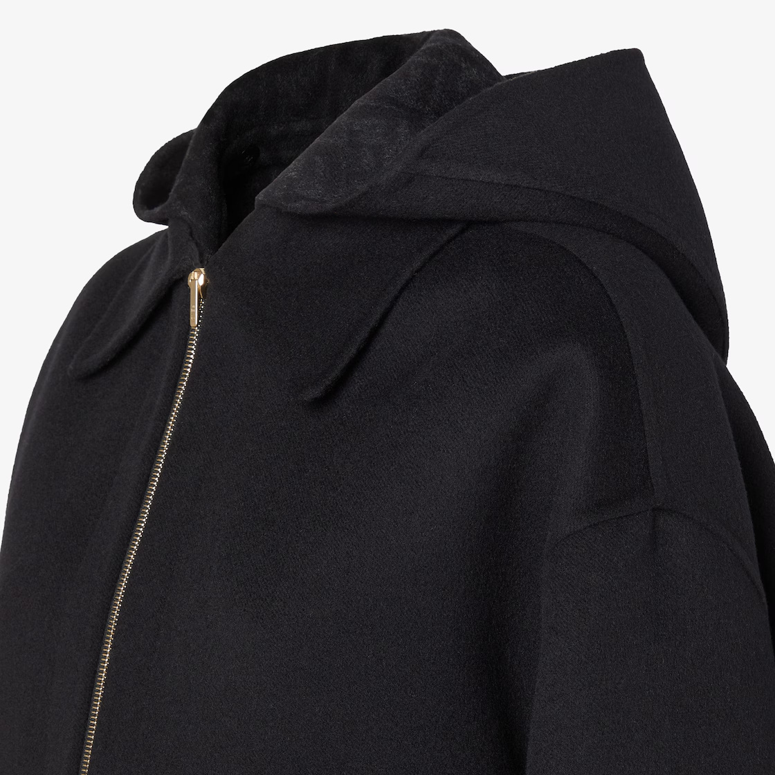 Fendi Long-sleeved Wool Jacket In Black