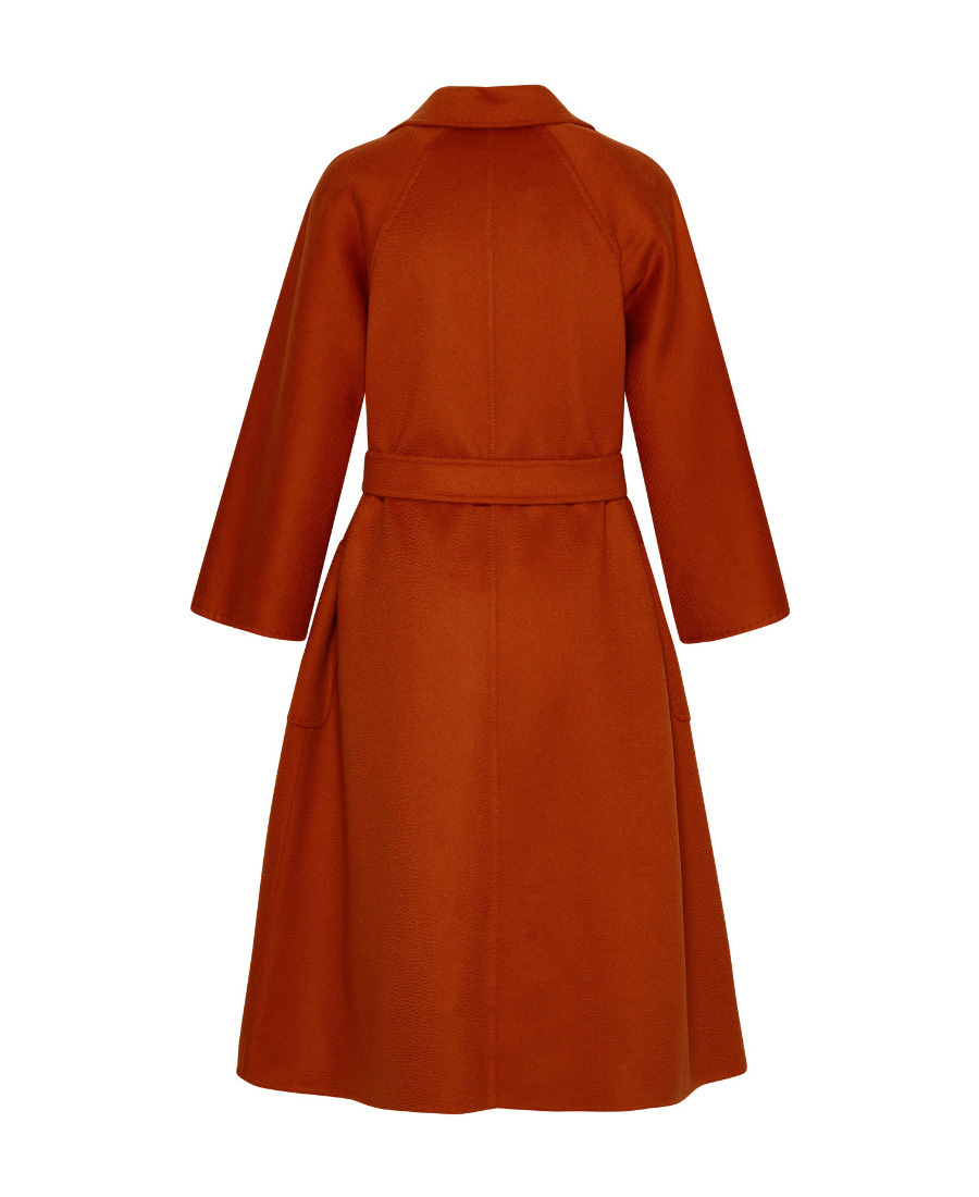 Max Mara Logo Coat In Red