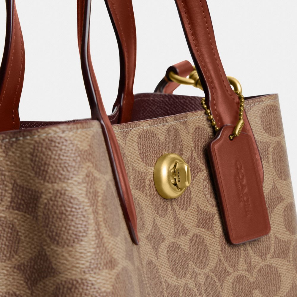 Coach Willow Tote 24 In Signature Canvas In Brown