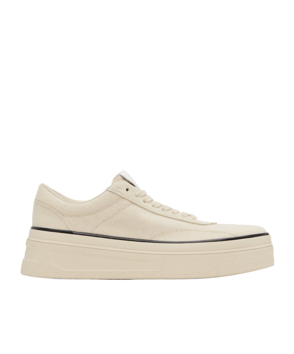 Jil Sander Low Top Suede Sneakers In Nude