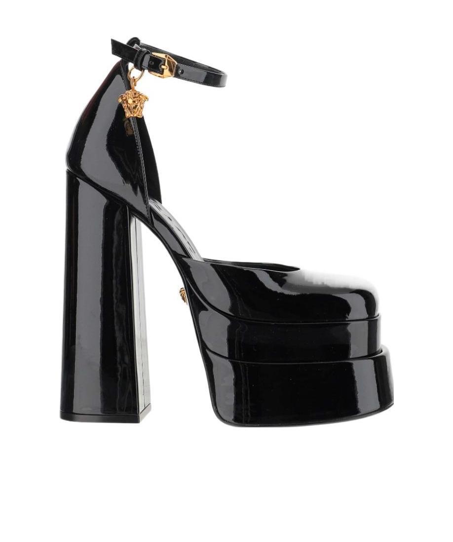 Versace Medusa Aevitas 120 Platform Pumps In Calf Leather