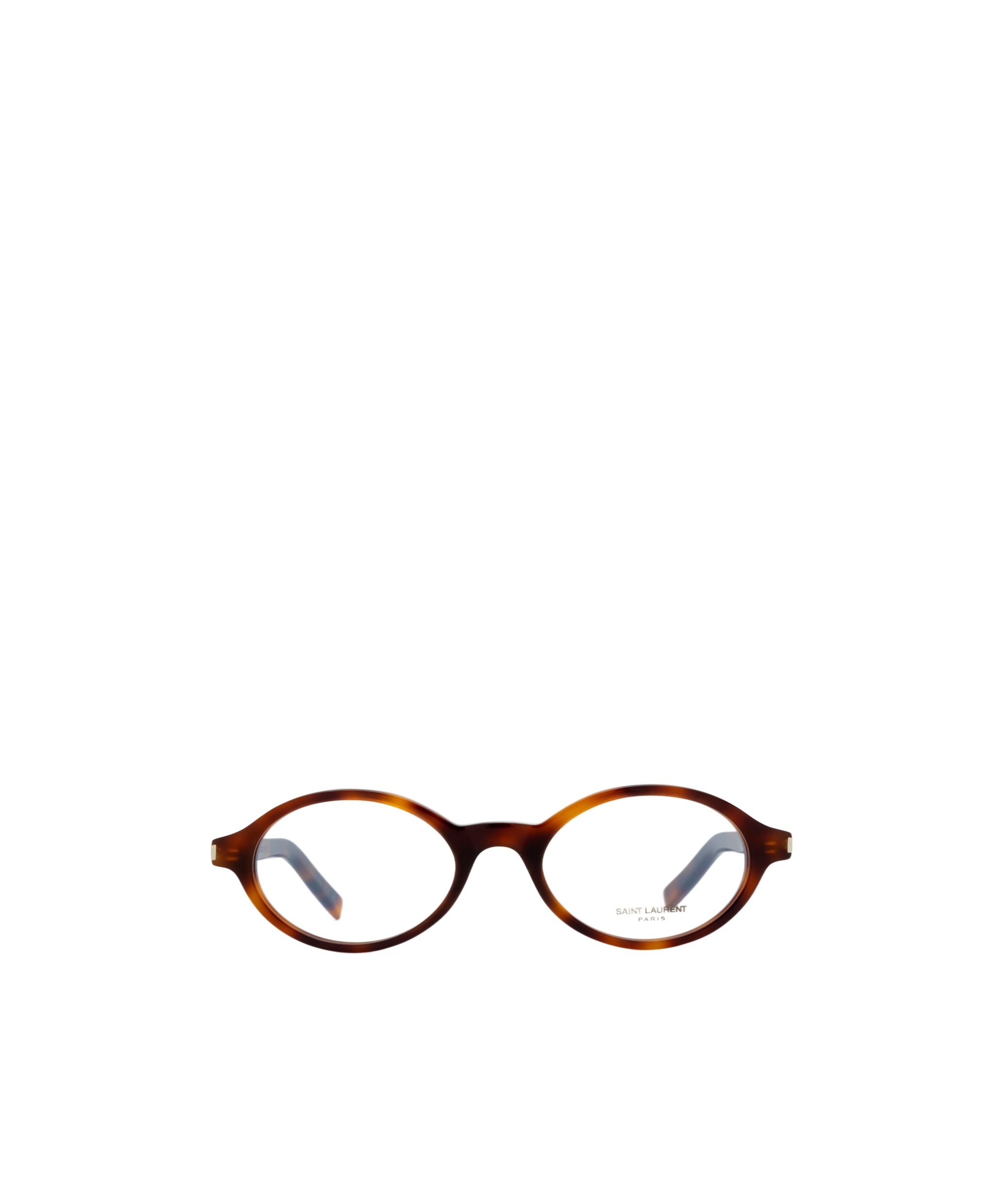 Saint Laurent Jeanne Oval-framed Acetate Glasses In Brown