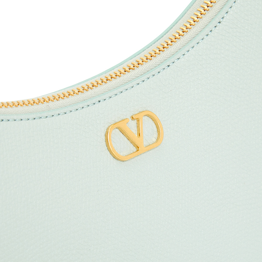Valentino Zippered Shoulder Bag In White