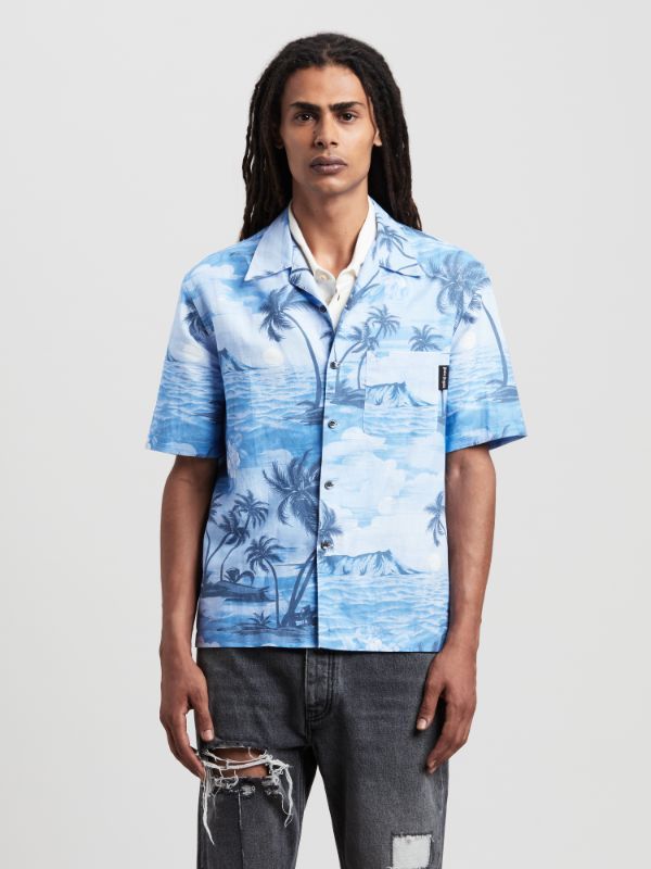 PALM ANGELS PALM ANGELS SUNSET PRINTED SHORT-SLEEVED SHIRT