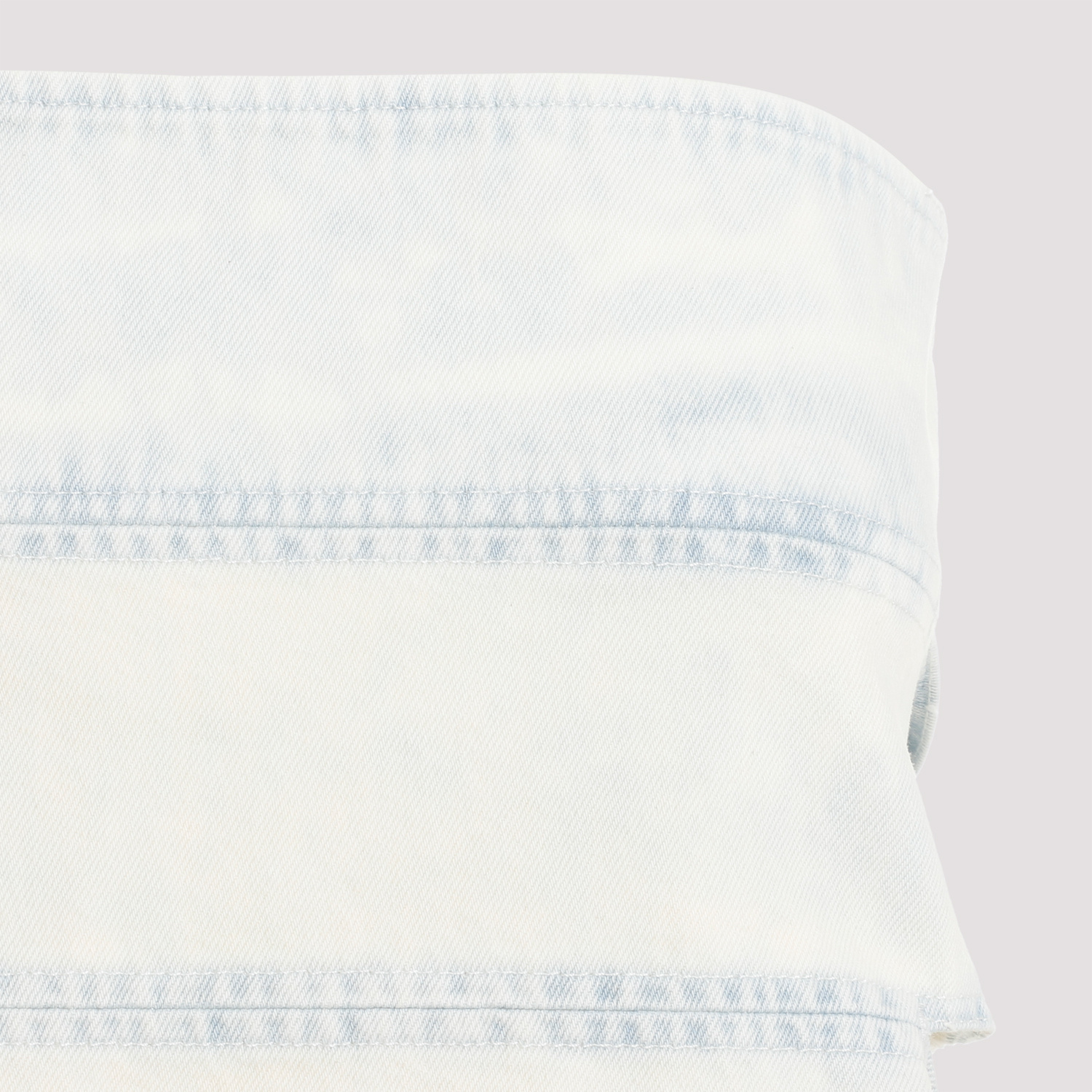 Y/PROJECT Y/PROJECT STRAPLESS ASYMMETRIC HEM DENIM TOP