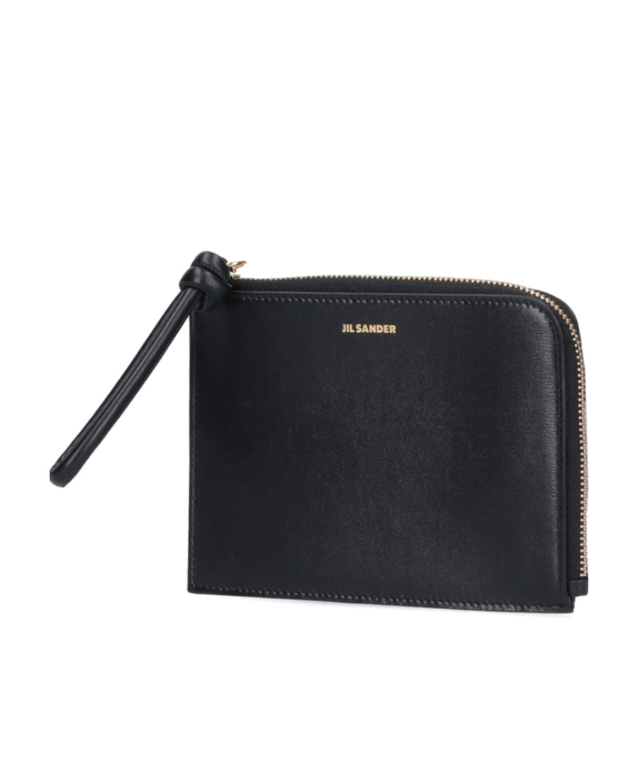 Jil Sander Logo-lettering Leather Wallet In Black