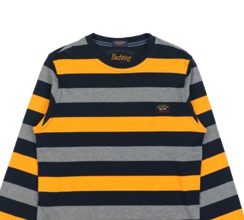 PAUL & SHARK STRIPED LOGO LONG-SLEEVED T-SHIRT