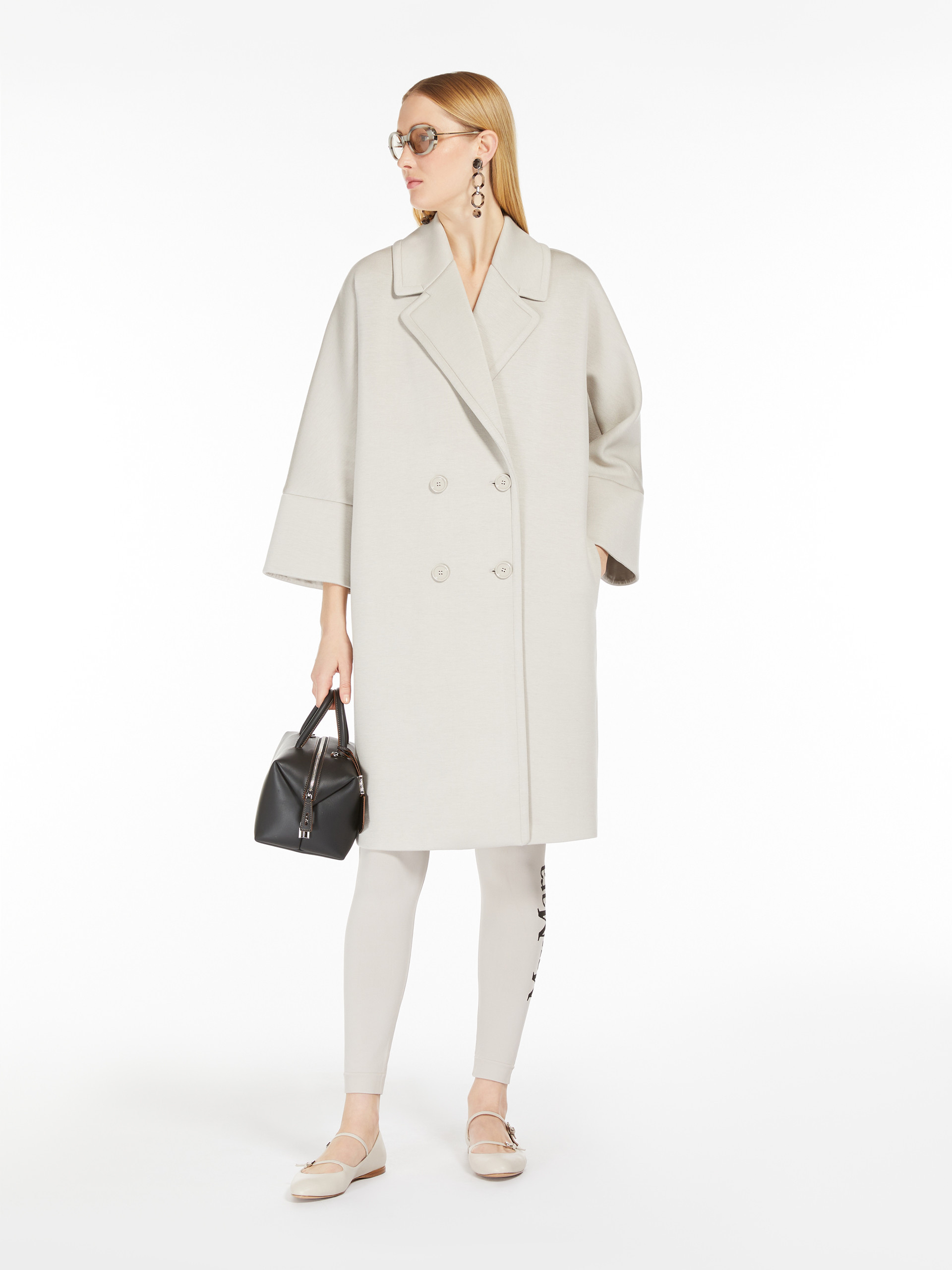 Max Mara Double-breasted Coat In White