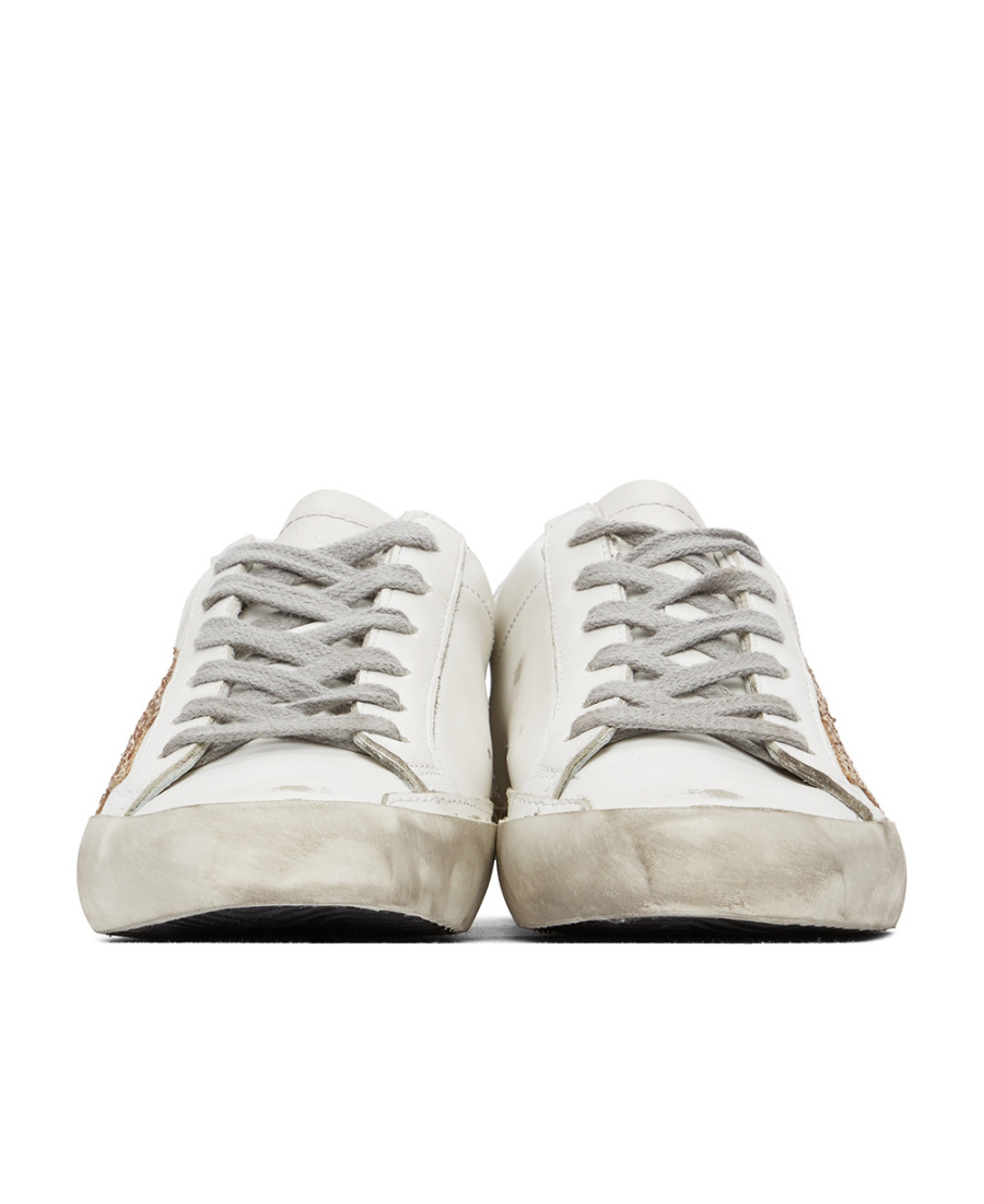 Golden Goose Super-star Leather Sneakers - Women's - Buffalo Leather/fabric/rubber In White