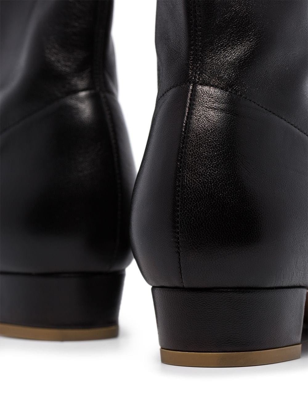 By Far Este 25mm Square Toe Ankle Boots In Black