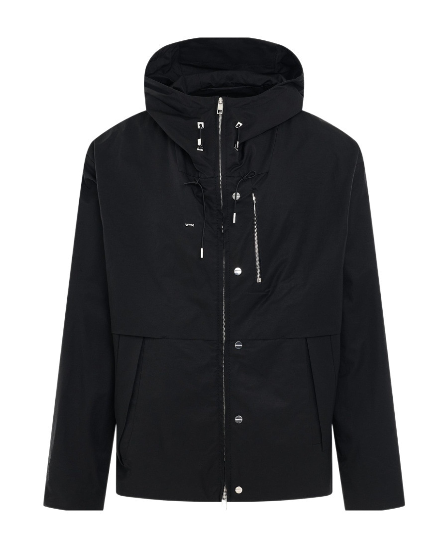 WOOYOUNGMI LOGO-PLAQUE HOODED JACKET