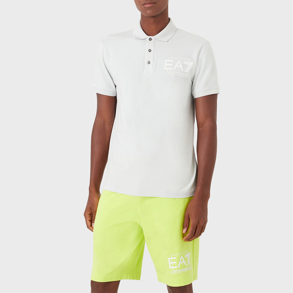 EA7 COLOR COLLISION LOGO POLO SHIRT