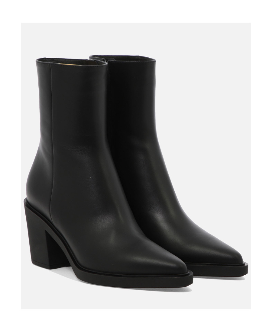Shop Gianvito Rossi Dylan Pointed-toe Ankle Boots In Black