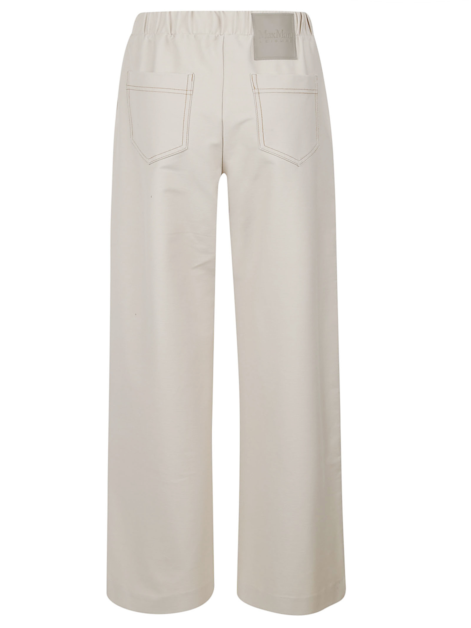 Max Mara Elastic Waist Casual Pants In Nude