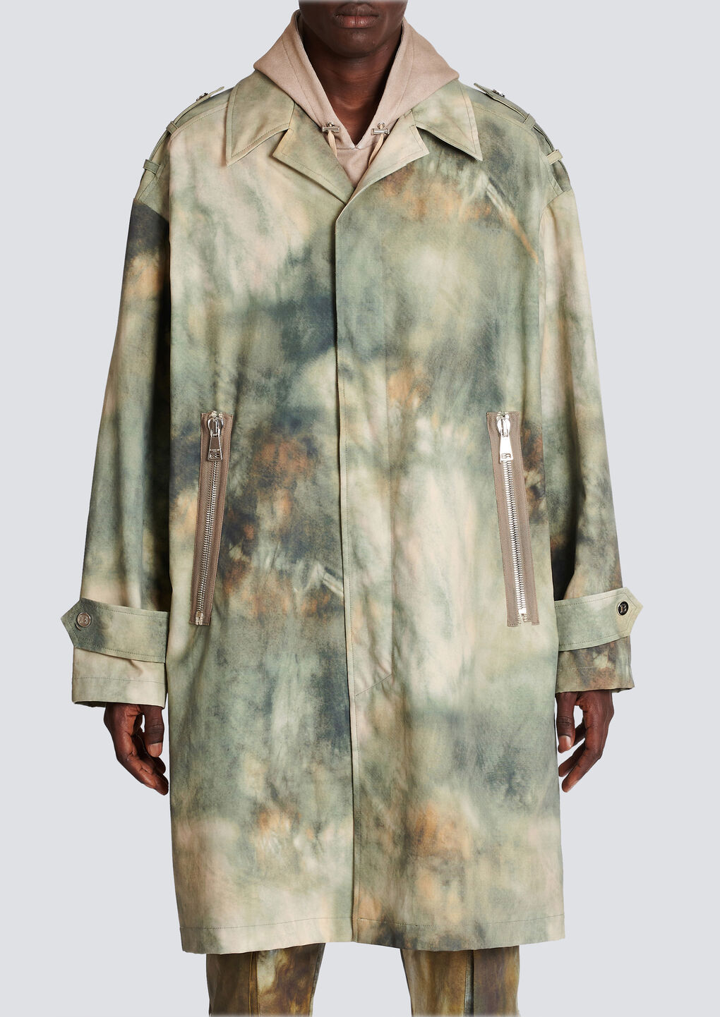 Balmain Dyed-effect Jacket In Nude