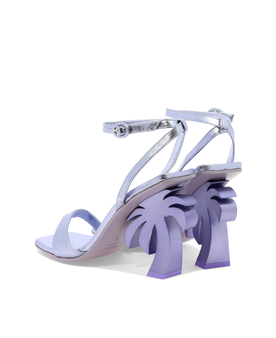 Palm Angels Palm Tree Sandals In Purple