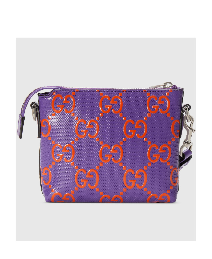 Shop Gucci Printed Embossed Small Shoulder Bag