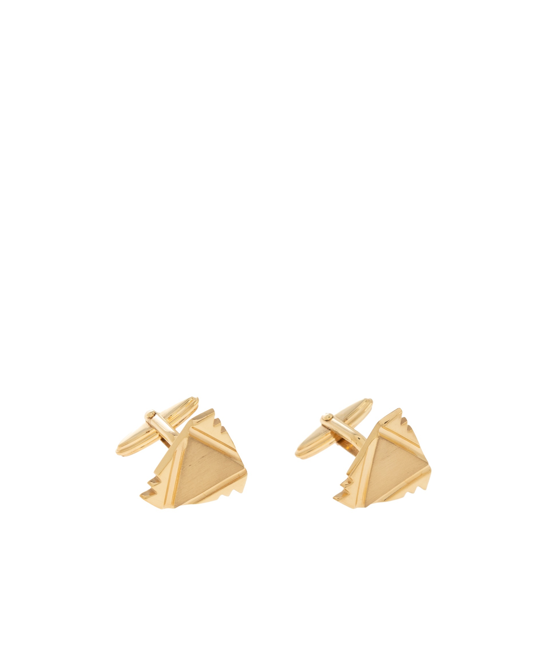 Lanvin Cut-out Triangle Cufflinks In Nude