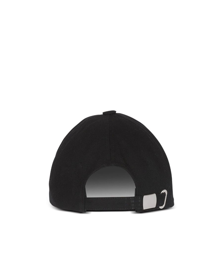 Balmain Logo-embroidered Baseball Cap In Black