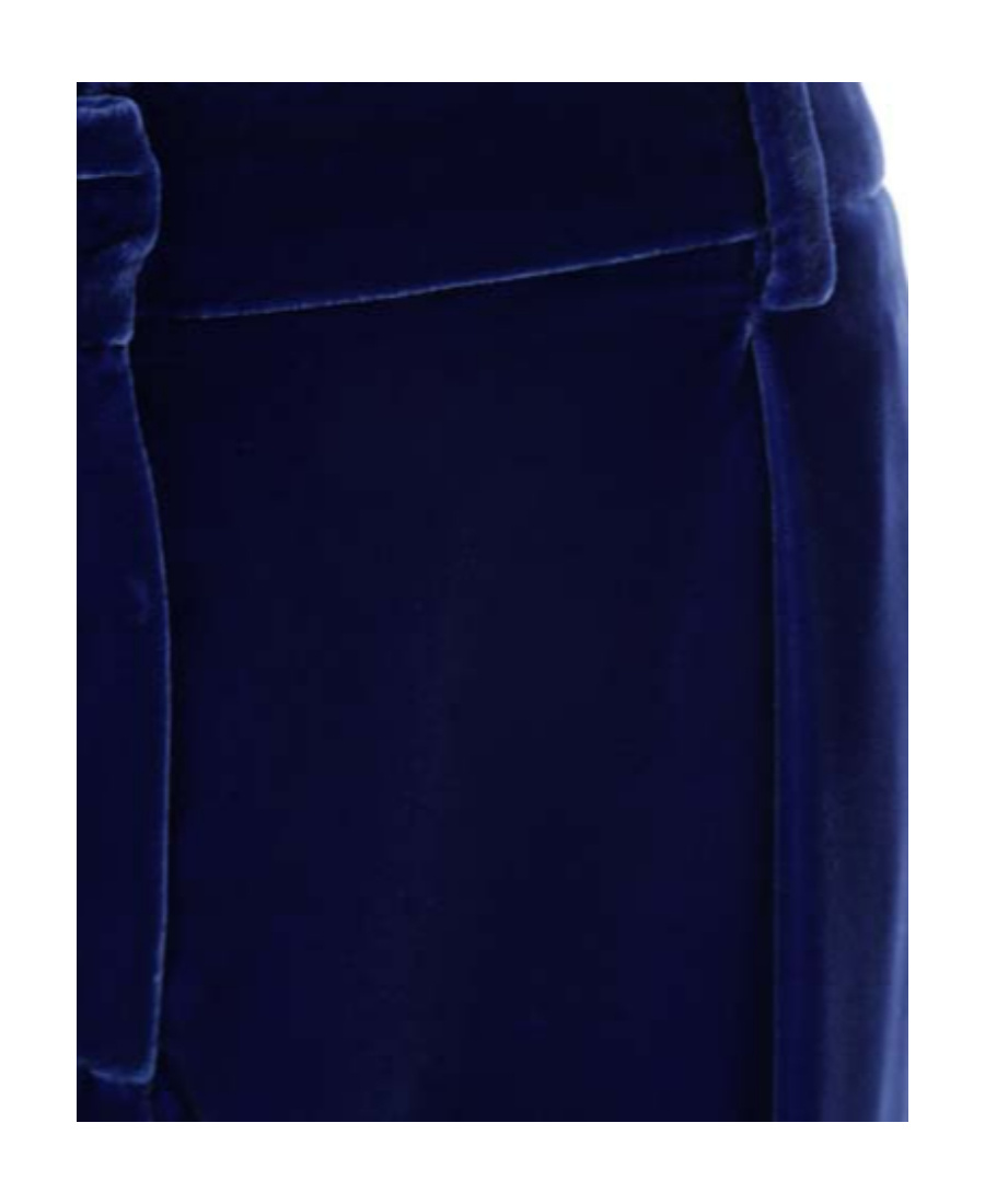 Giorgio Armani Straight-leg Velvet Trousers In Black