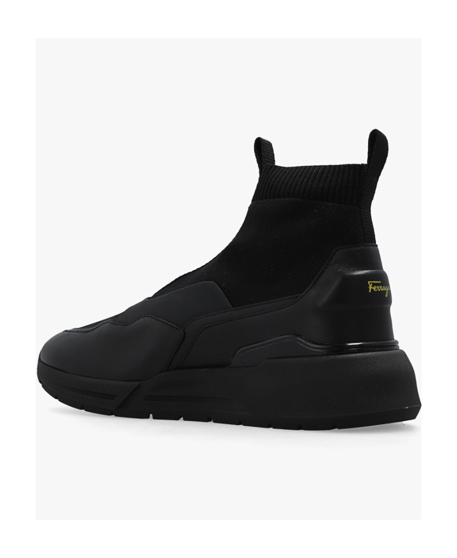 Ferragamo Logo Sports Shoes In Black