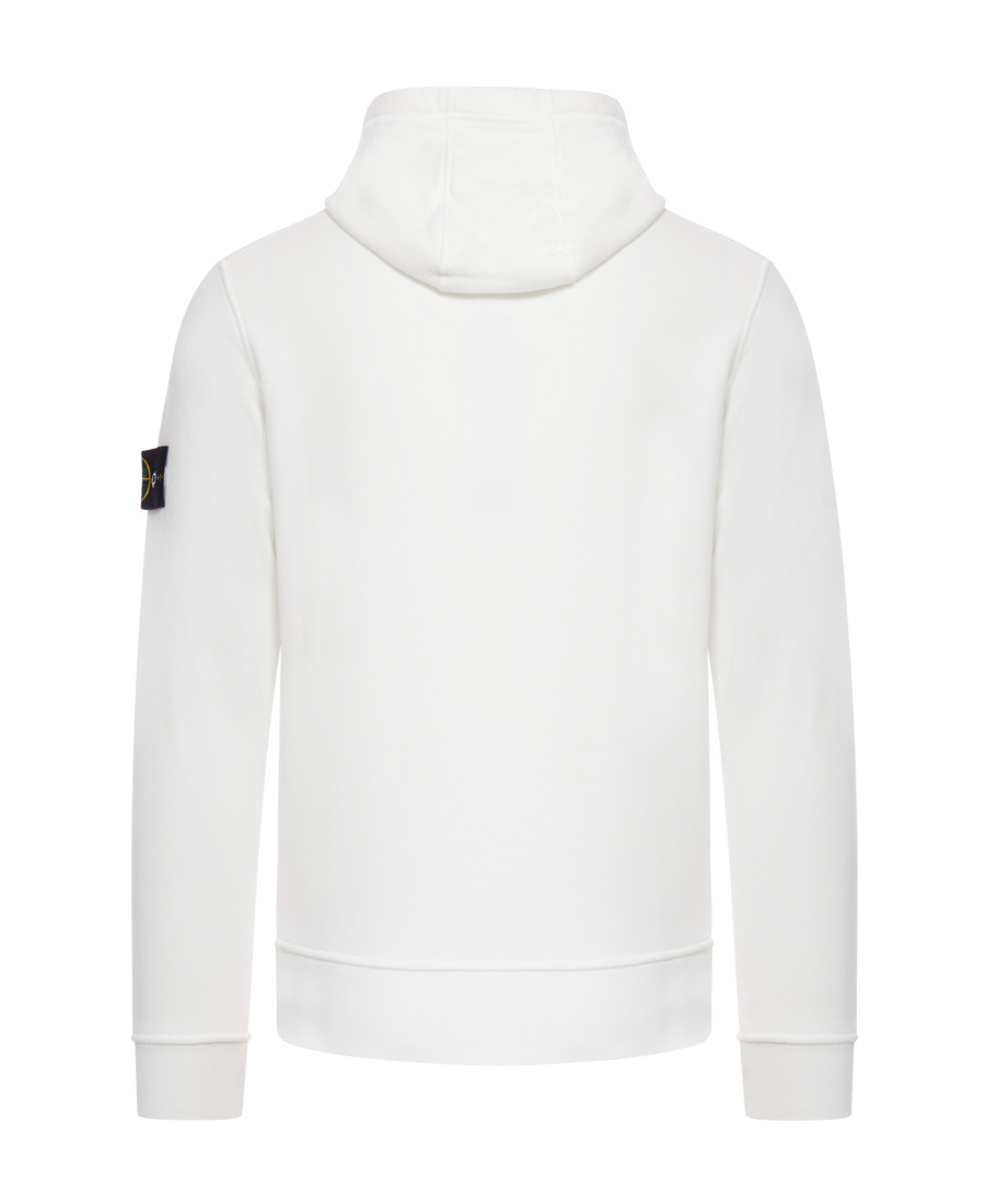 Stone Island Cotton Hoodie In White