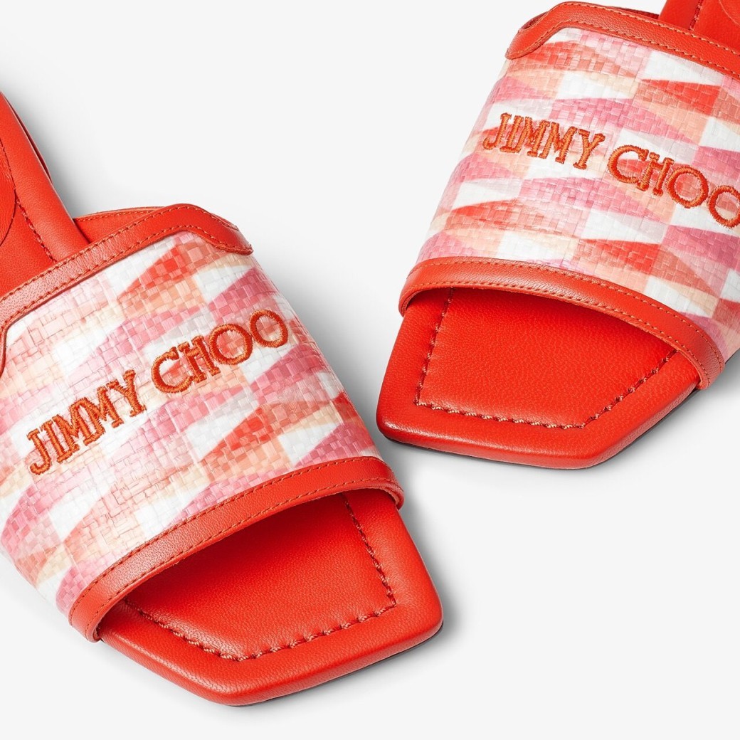 Jimmy Choo Nako Logo Flat Slide Sandals