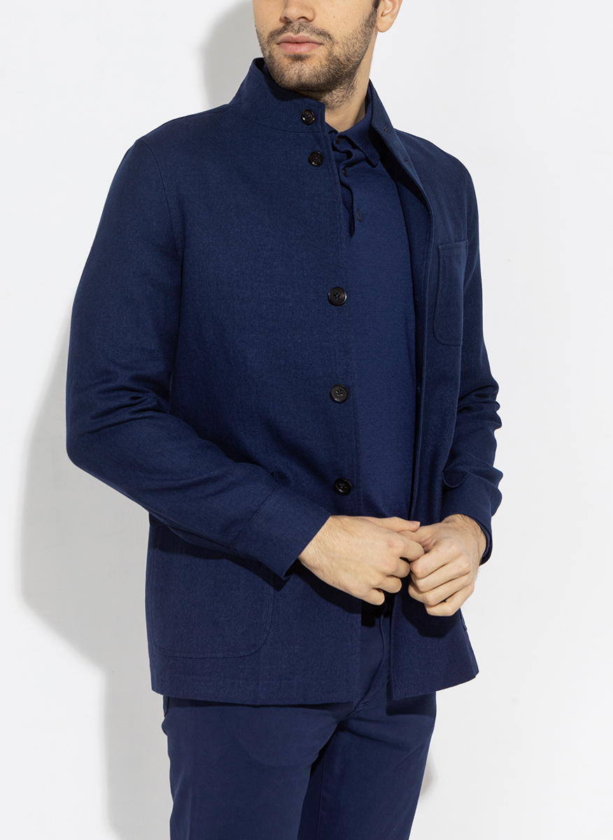 Shop Zegna Long-sleeved Casual Jacket In Black