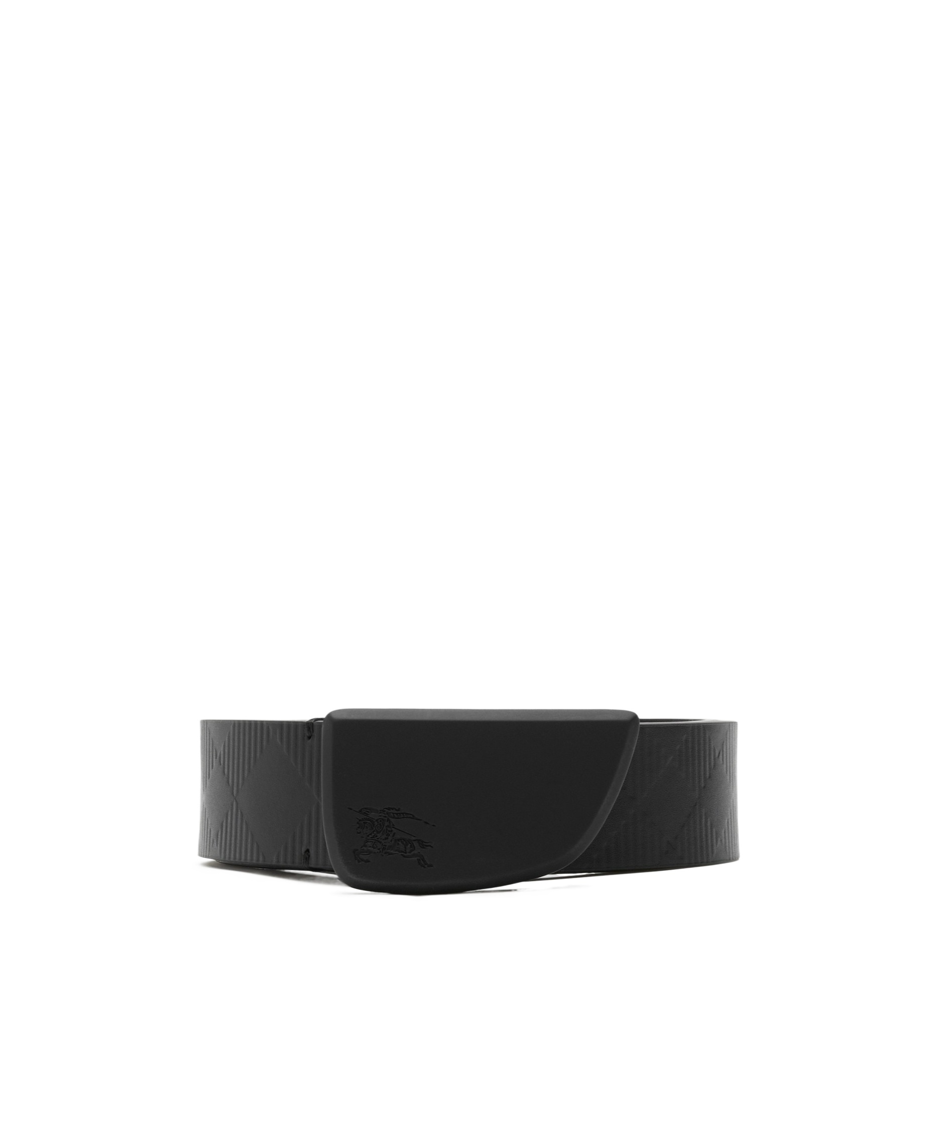 Burberry Ekd-debossed Leather Belt In Black