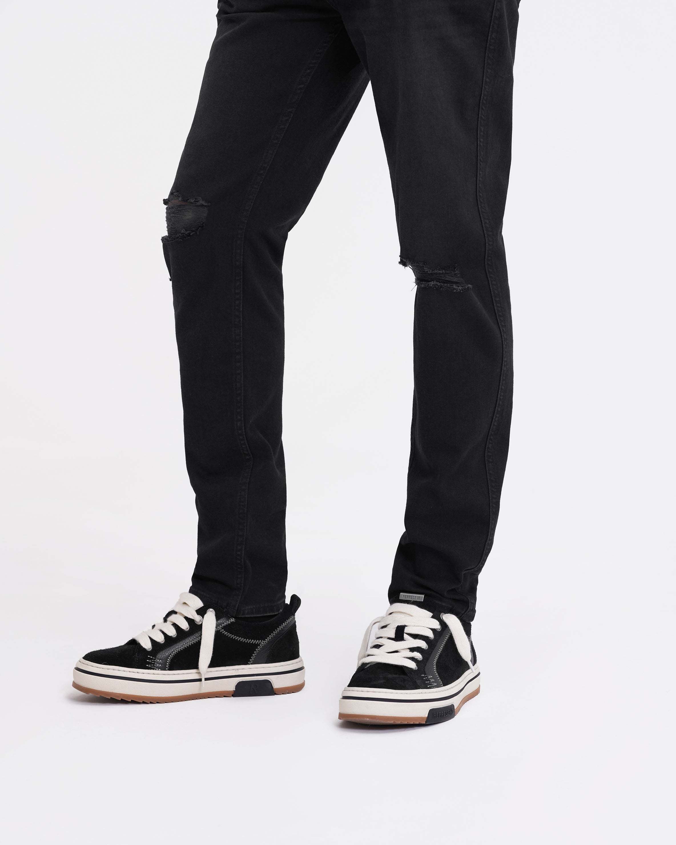 Represent R1 Destroyer Denim Slim-cut Jeans In Black
