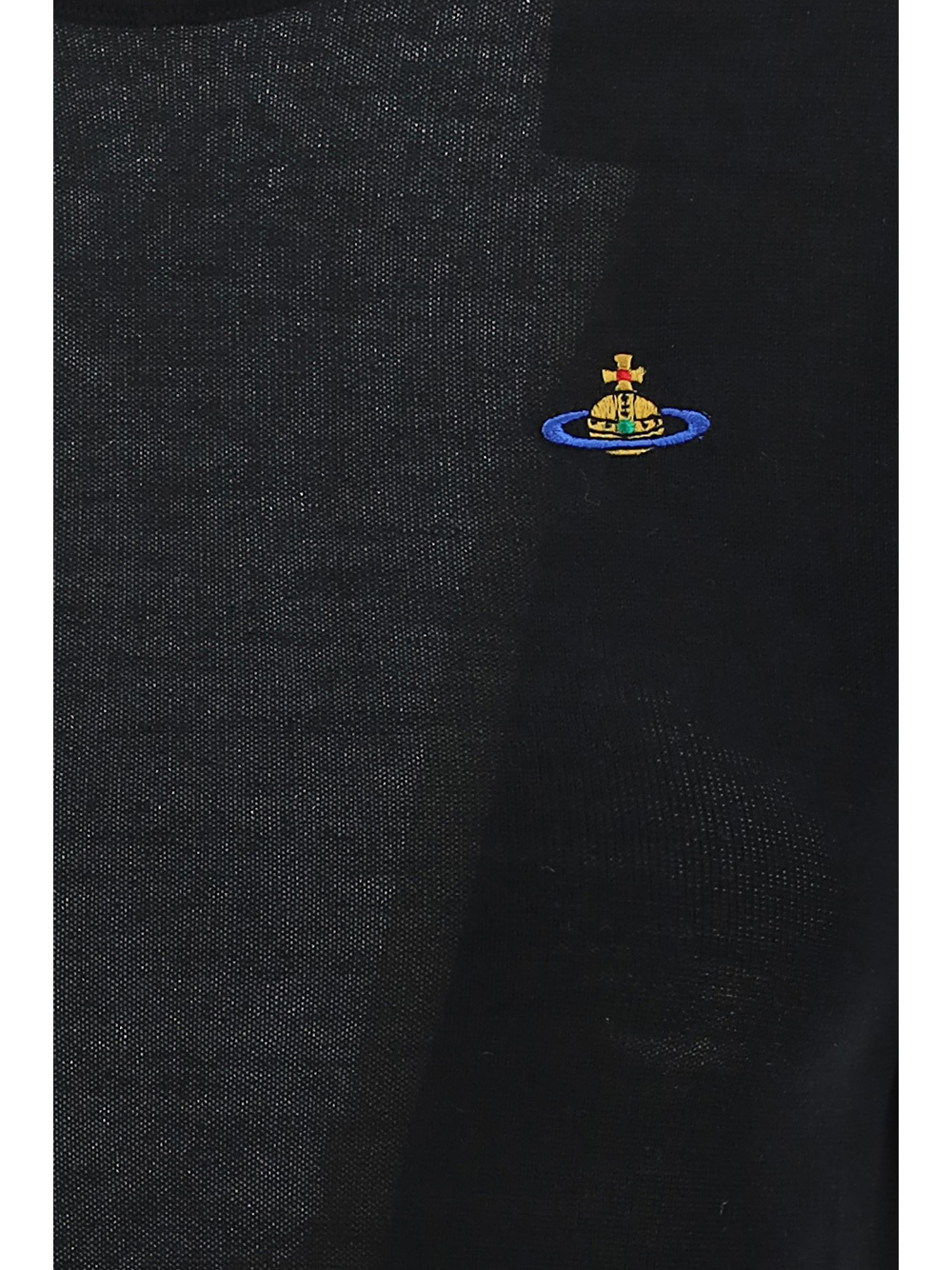 Shop Vivienne Westwood Orb Embroidered Knitted Top In Black