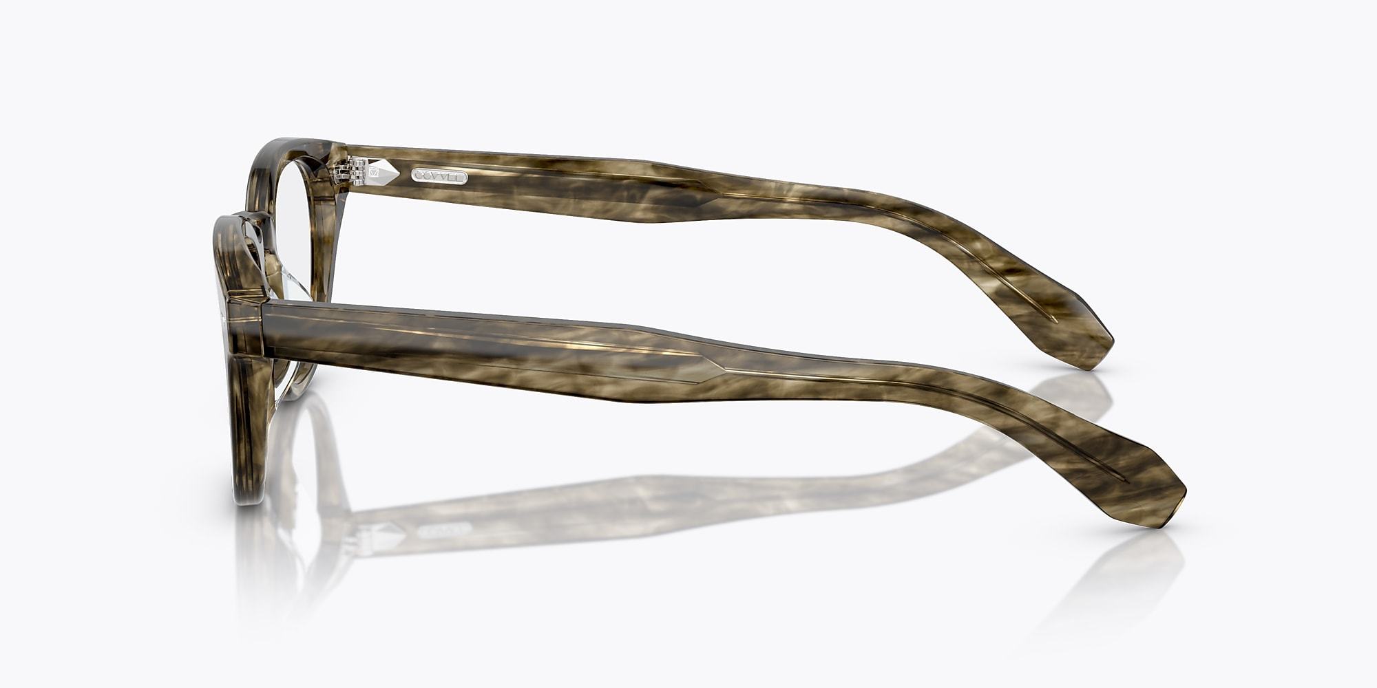 Oliver Peoples Full Frame Plain Mirror In Brown