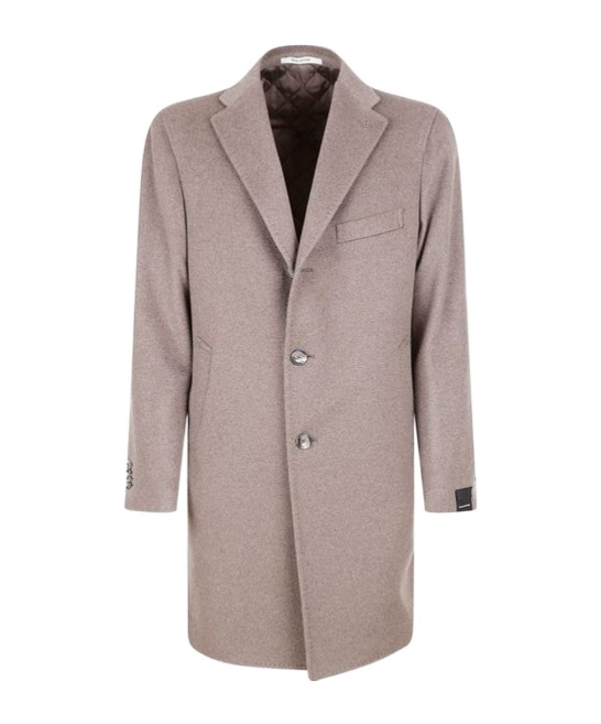 Tagliatore Single-breasted Tailored Coat In Brown