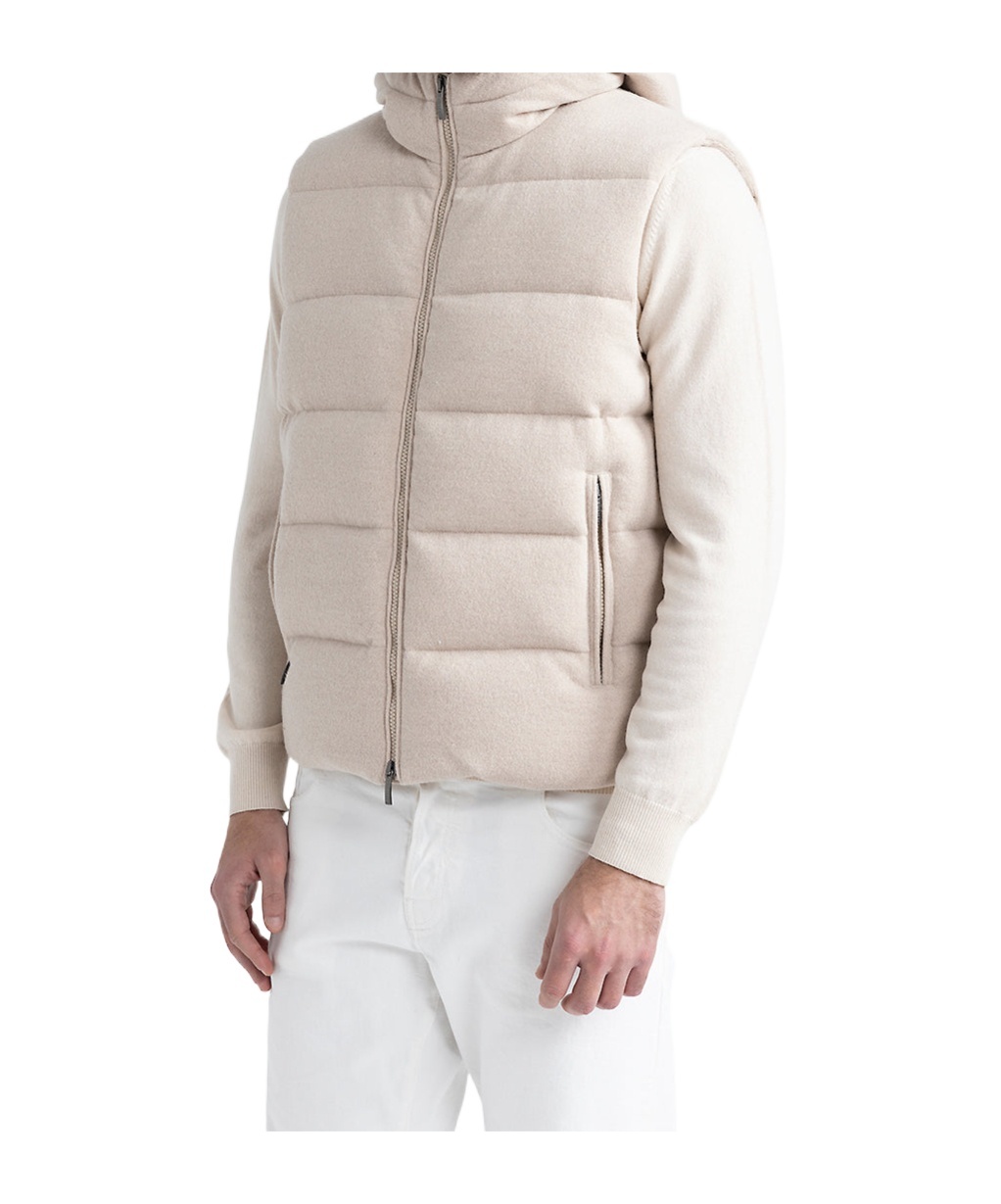 Peserico Sleeveless Vest In White