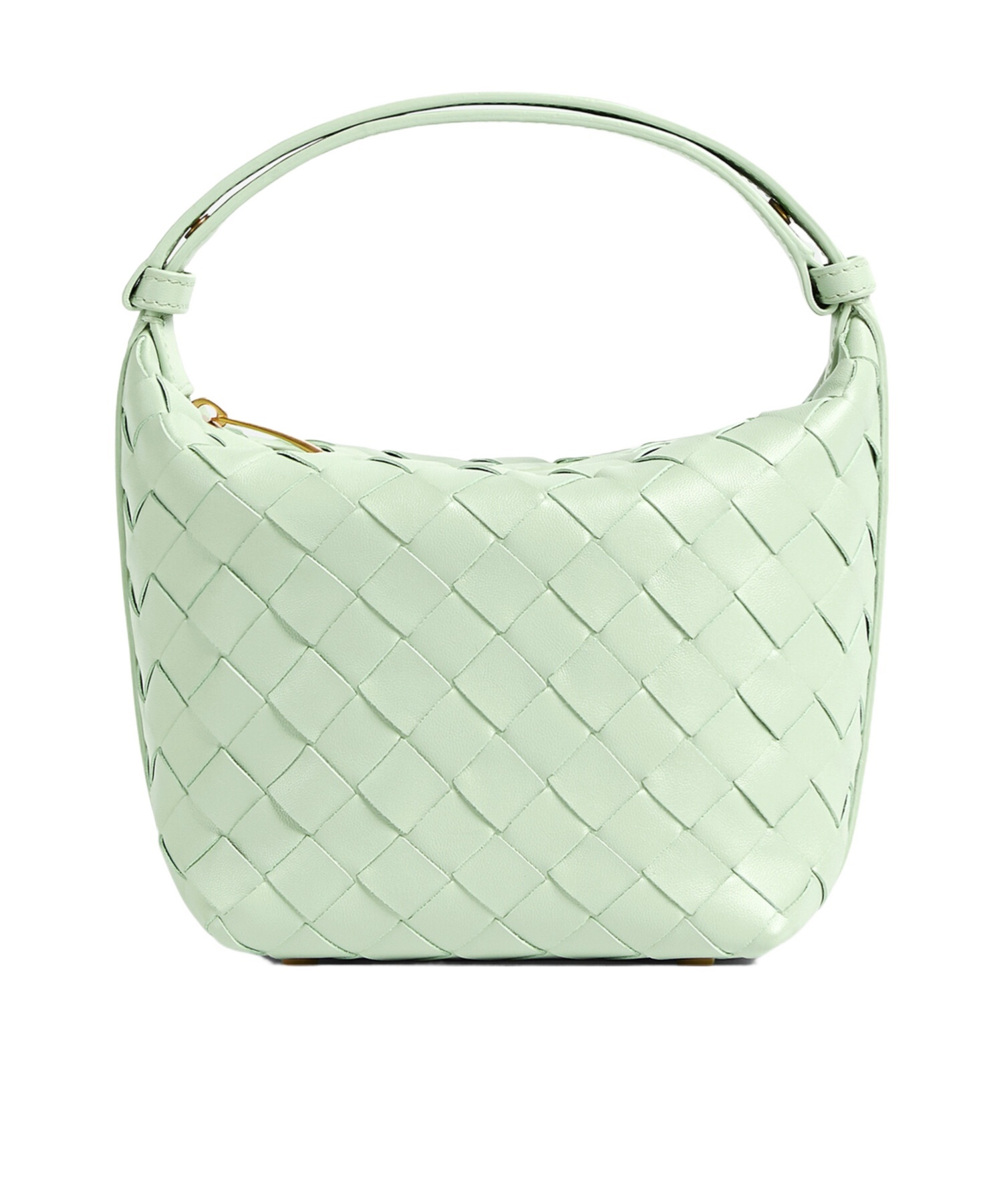 Bottega Veneta Wallace Mini Leather Shoulder Bag In White