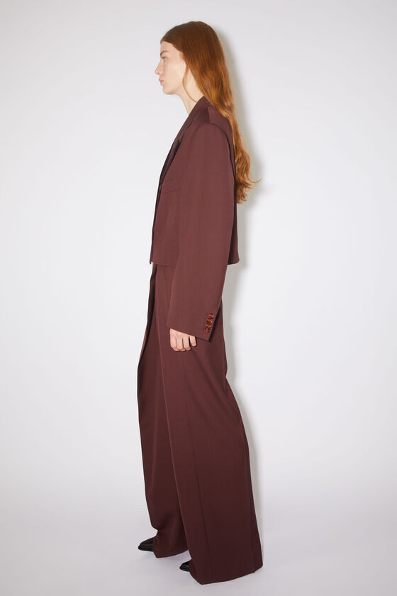 Acne Studios Cropped Relaxed Fit Blazer In Red