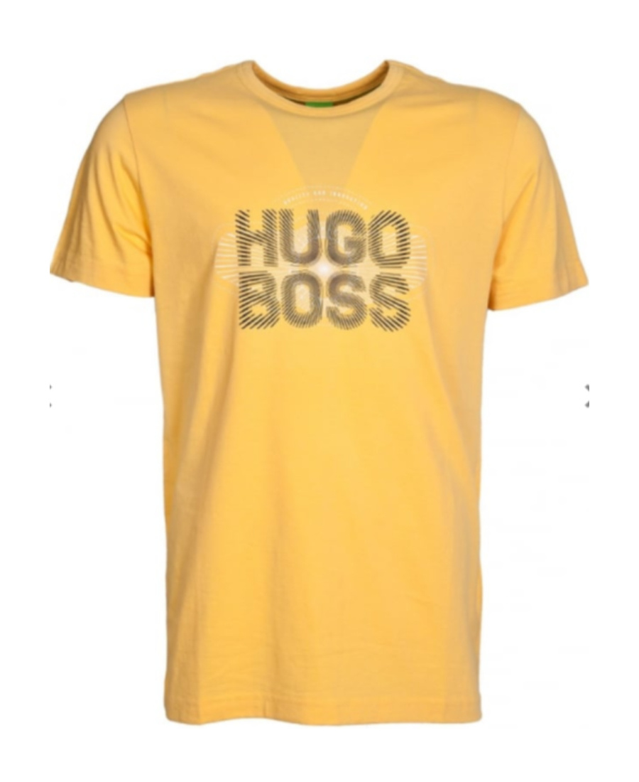 Hugo Boss Logo Details T-shirt In Yellow