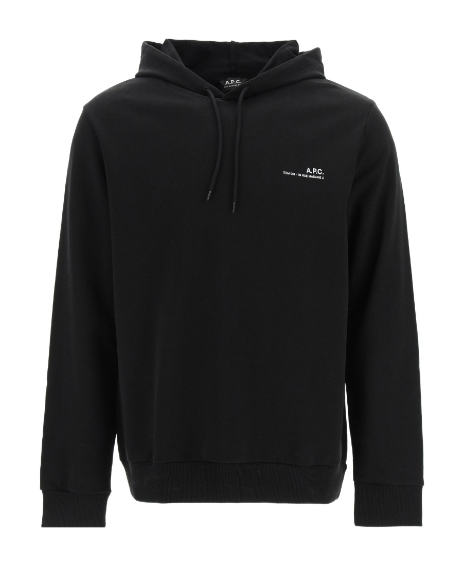 Apc A.p.c. Hoodie Standard Rue Madame Gots In Black