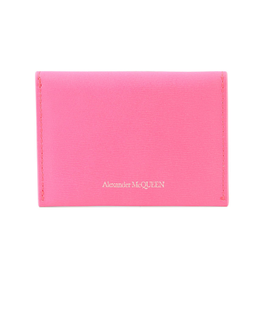 Alexander Mcqueen Alexander Mc Queen Skull Card Holder In Pink