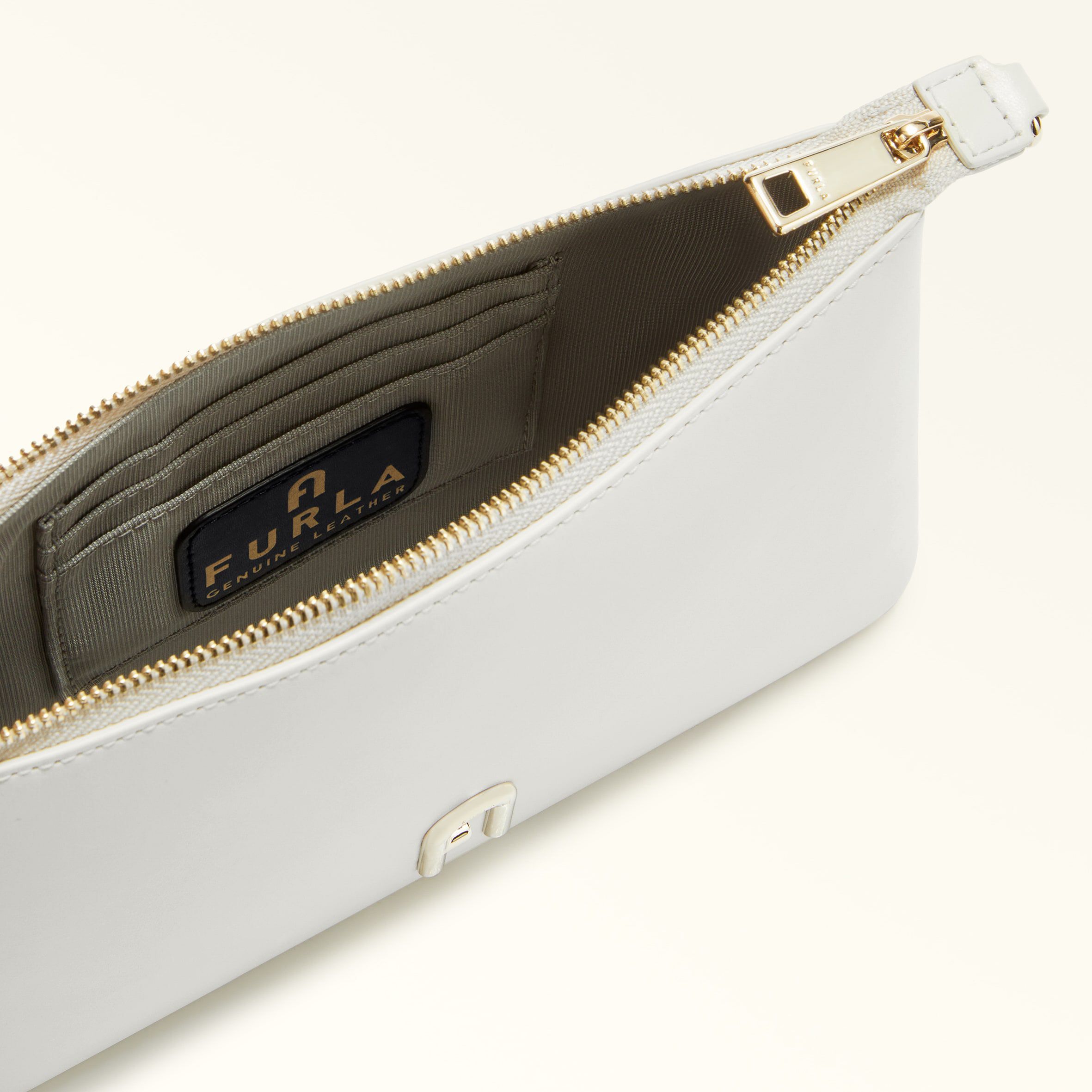 Shop Furla Diamante Mini Crossbody Bag In White