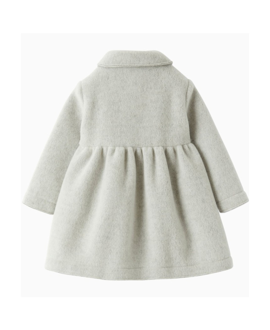 Il Gufo Rounded-collar Fleece Coat In White
