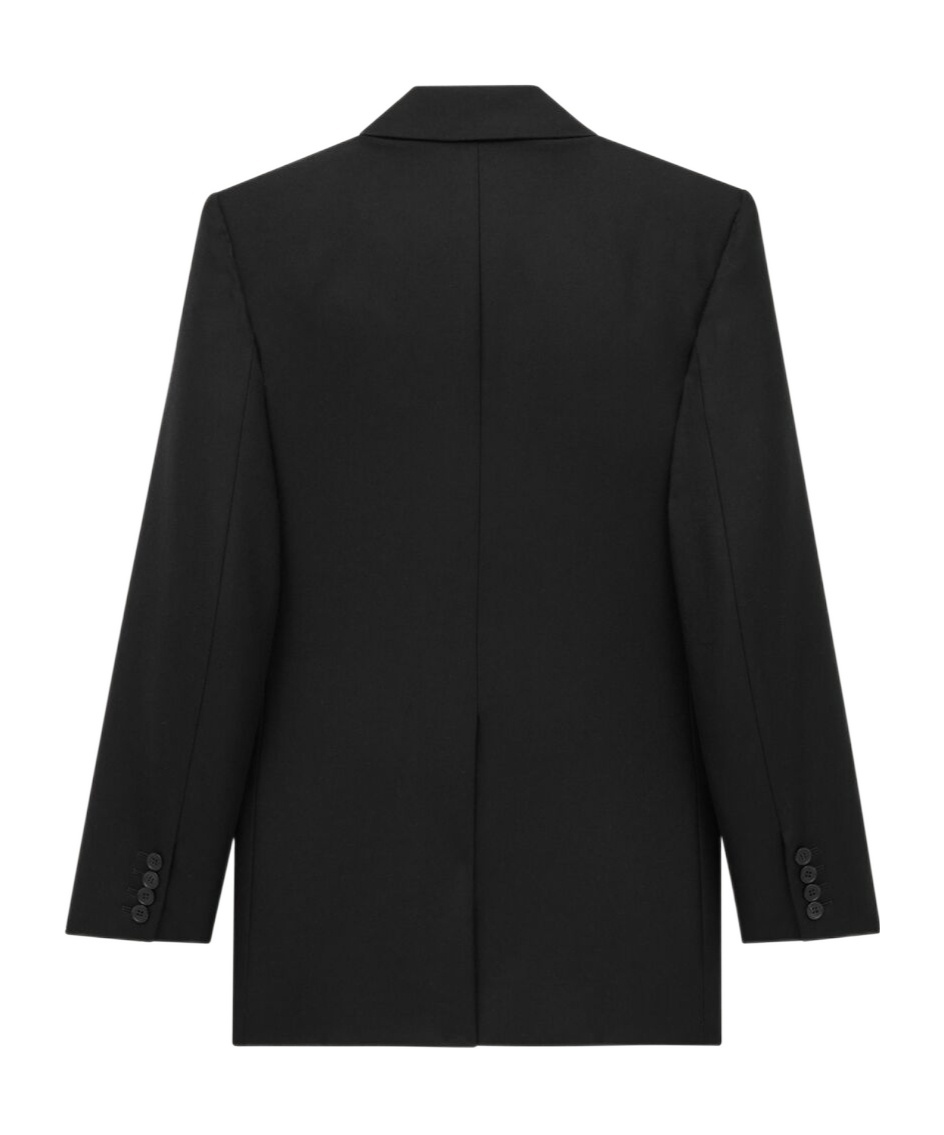 Saint Laurent Cassandre Jacket In Cashmere In Black