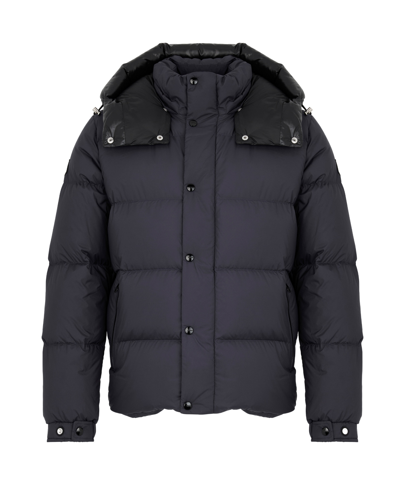 Duvetica Navy Blue Puffer Jacket In Black